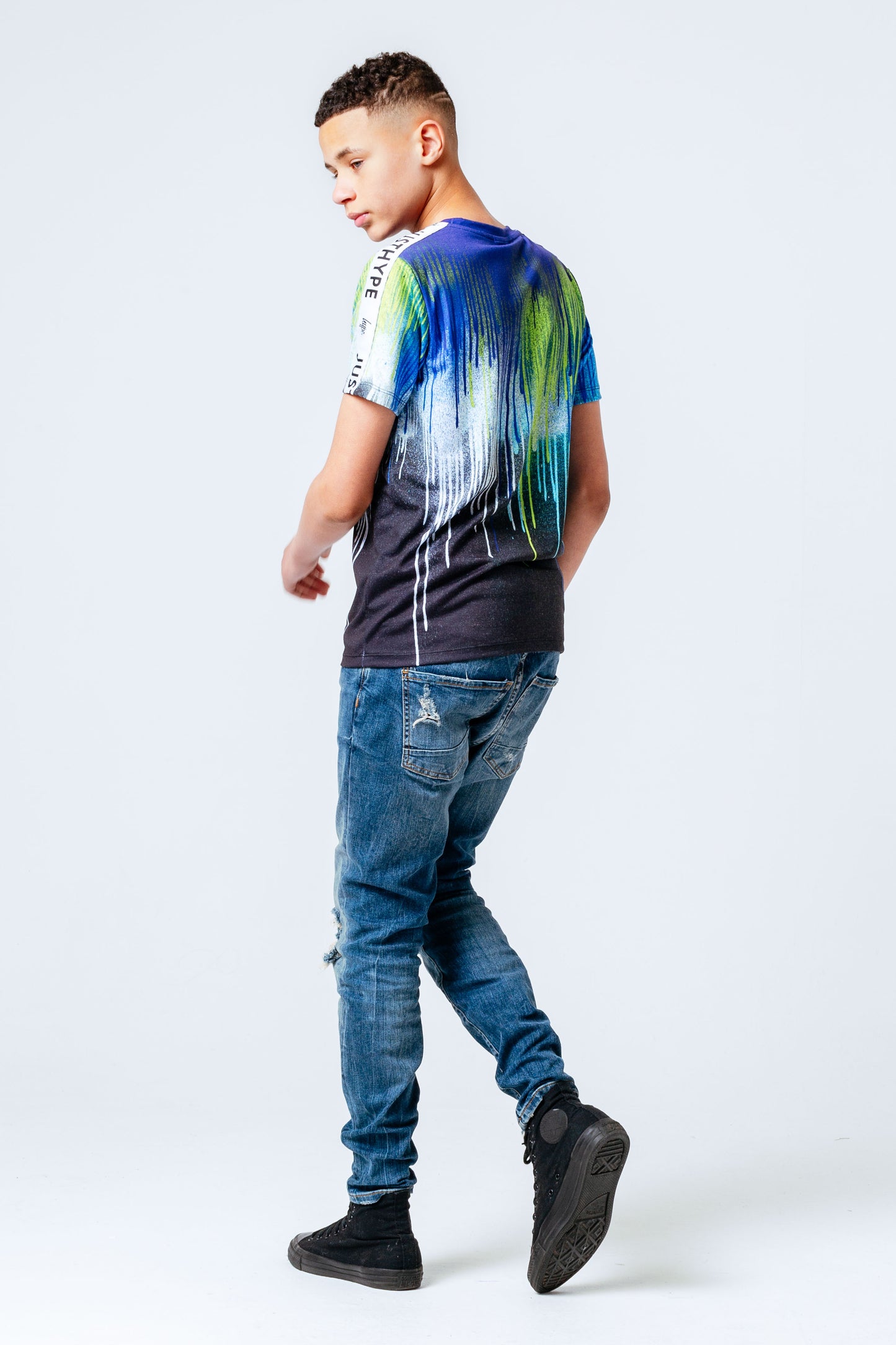 Blue Drips Boys Tee