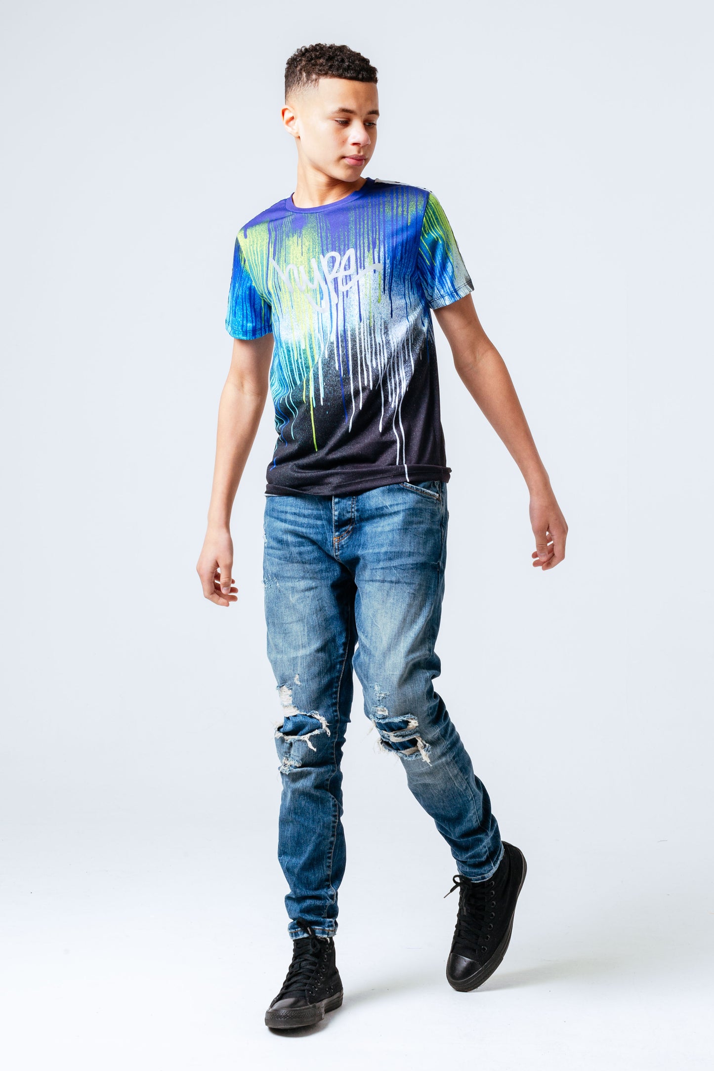 Blue Drips Boys Tee