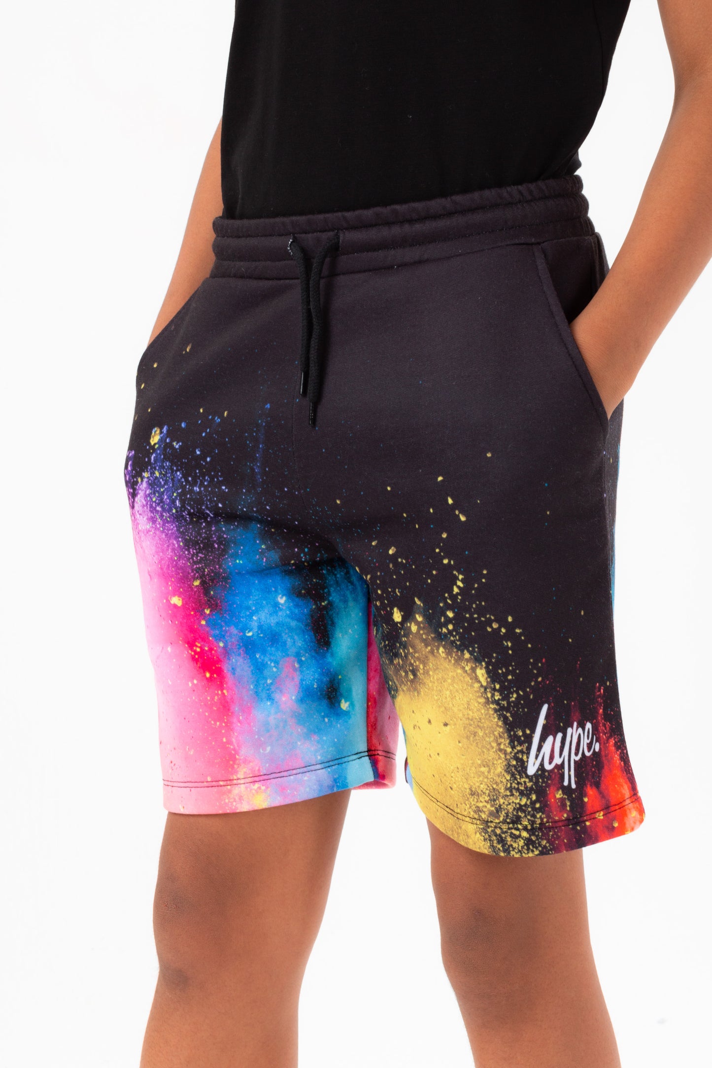 Hype Boys Black Colour Explosion Script Shorts