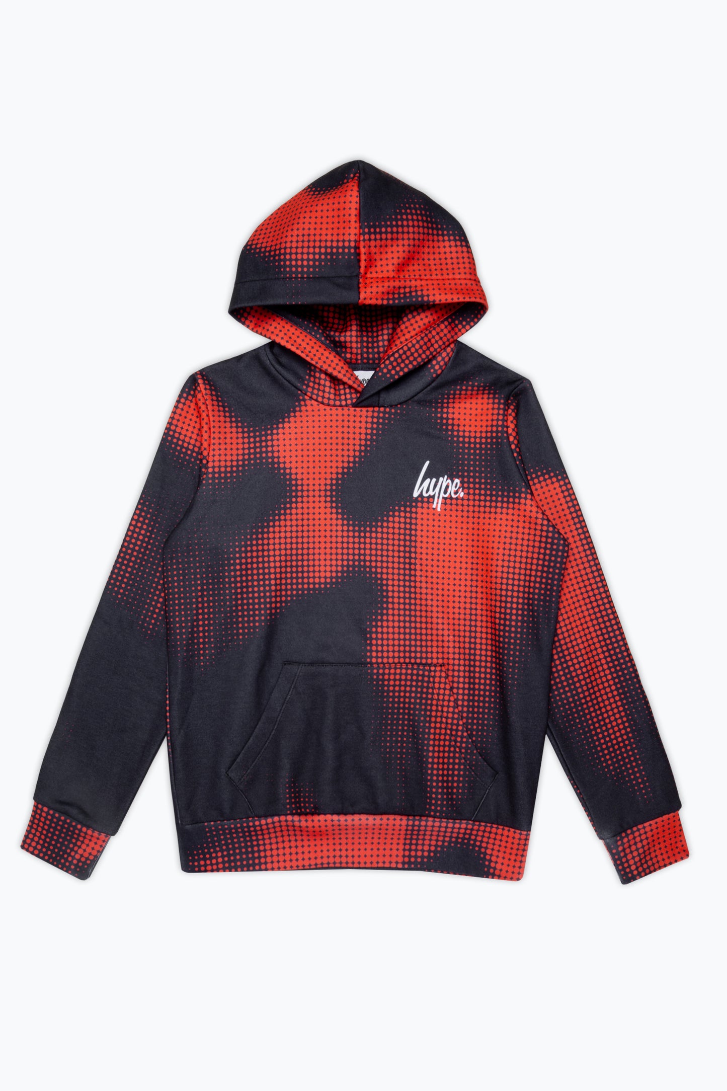 Hype Boys Red Half Tone Mini Script Hoodie