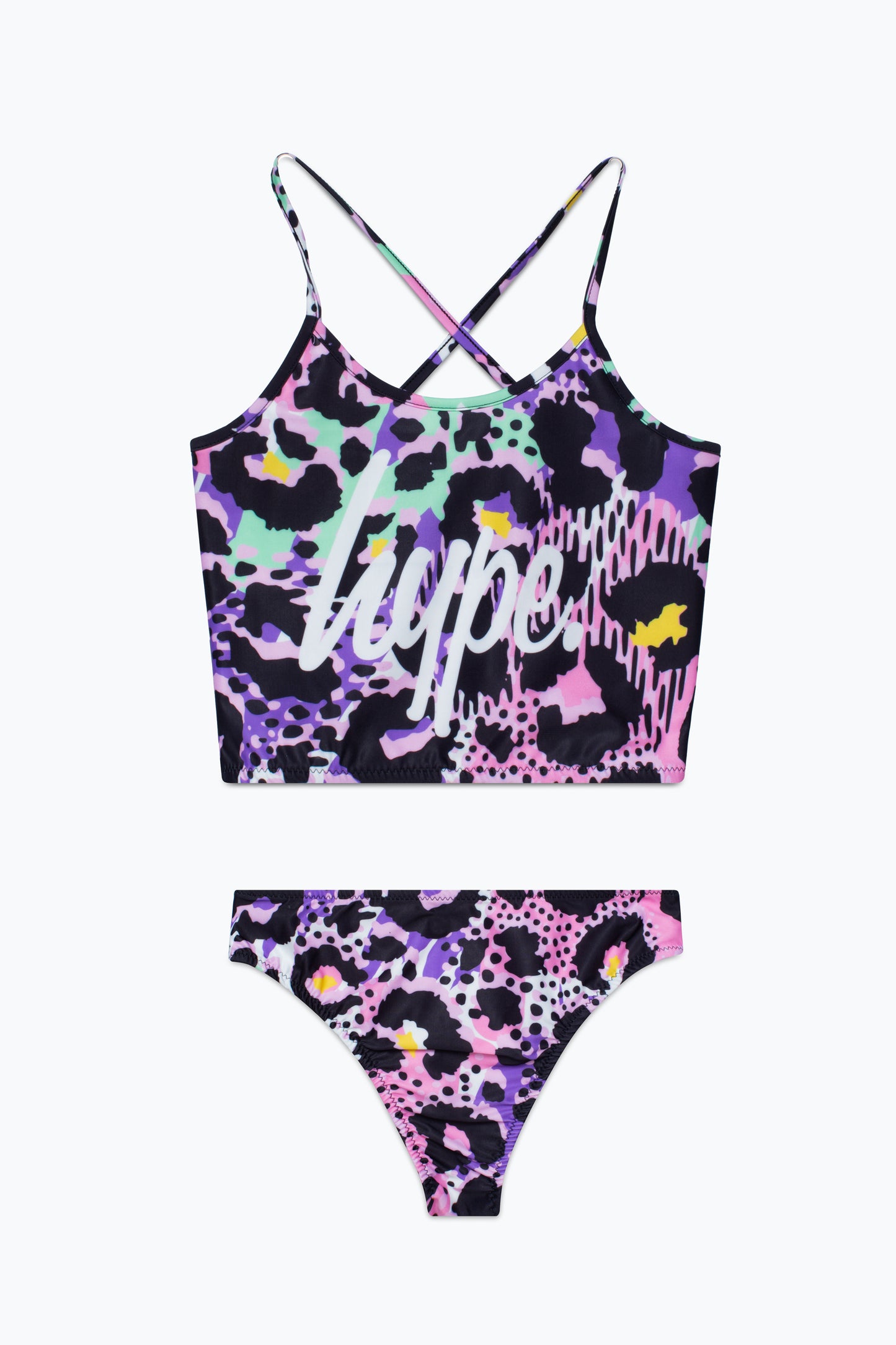 Hype Girls Leopard Script Bikini