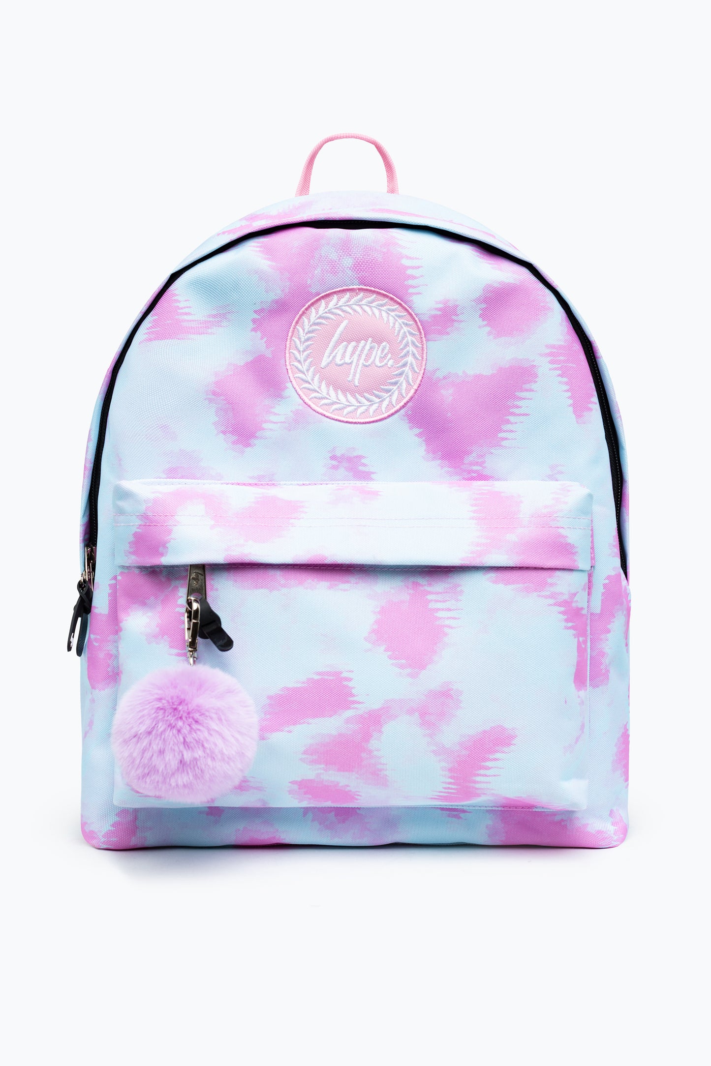 Hype Unisex Splodge Tie Dye Blue And Lilac Crest Backpack