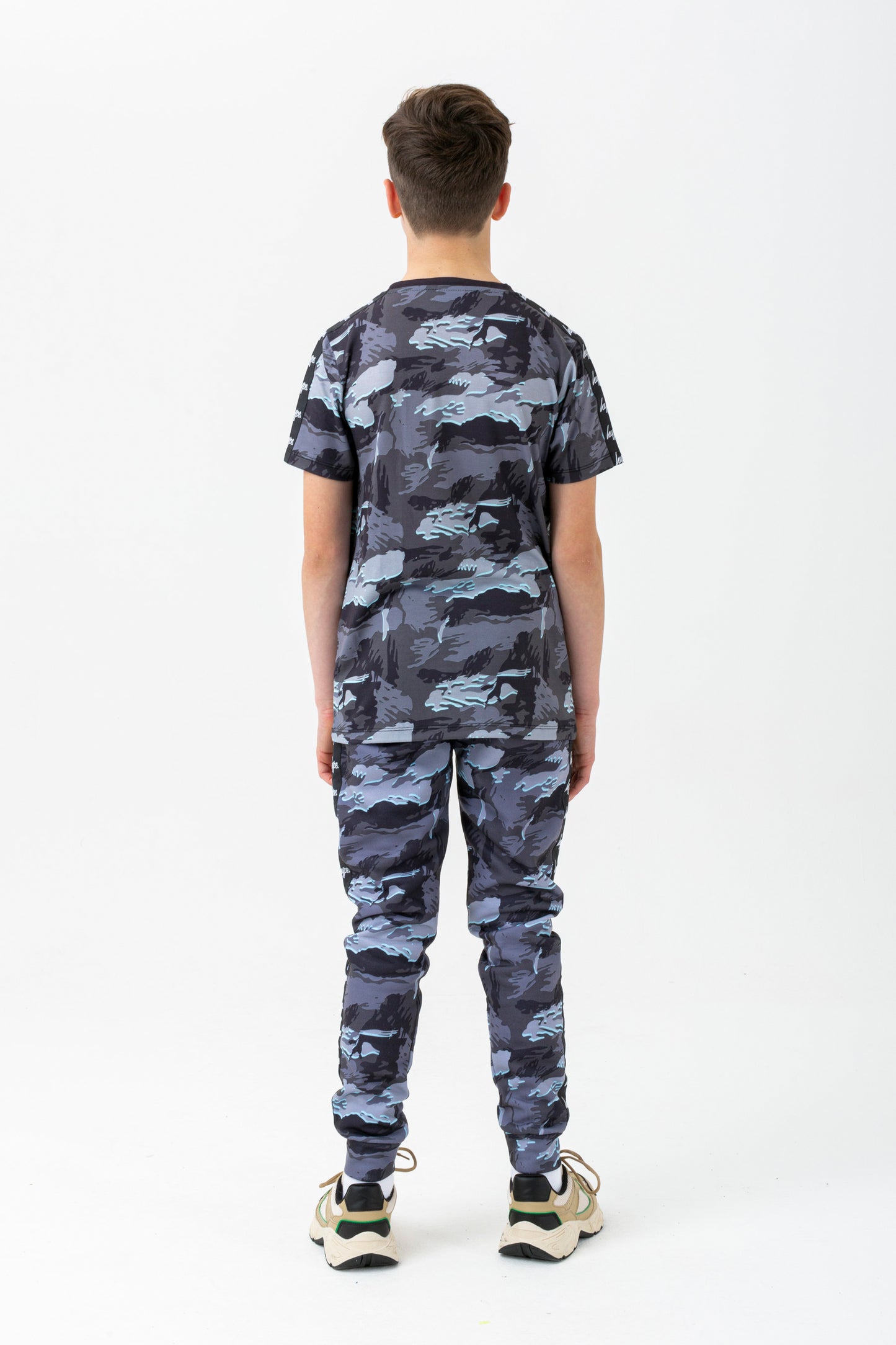 Hype Boys Grey Gloom Camo Crest T-Shirt