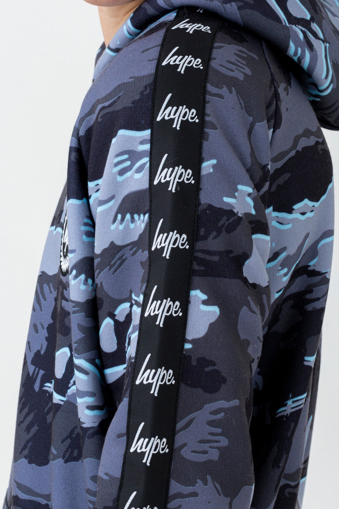 Hype Boys Grey Gloom Camo Crest Hoodie