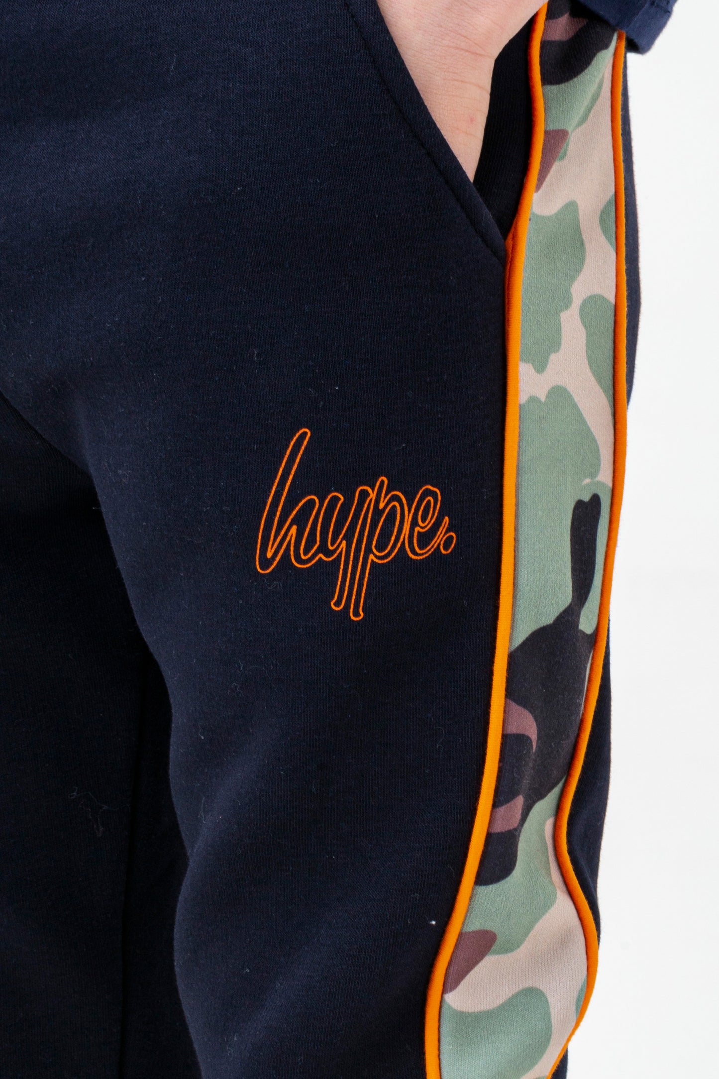 Hype Boys Navy Spring Camo Script Joggers