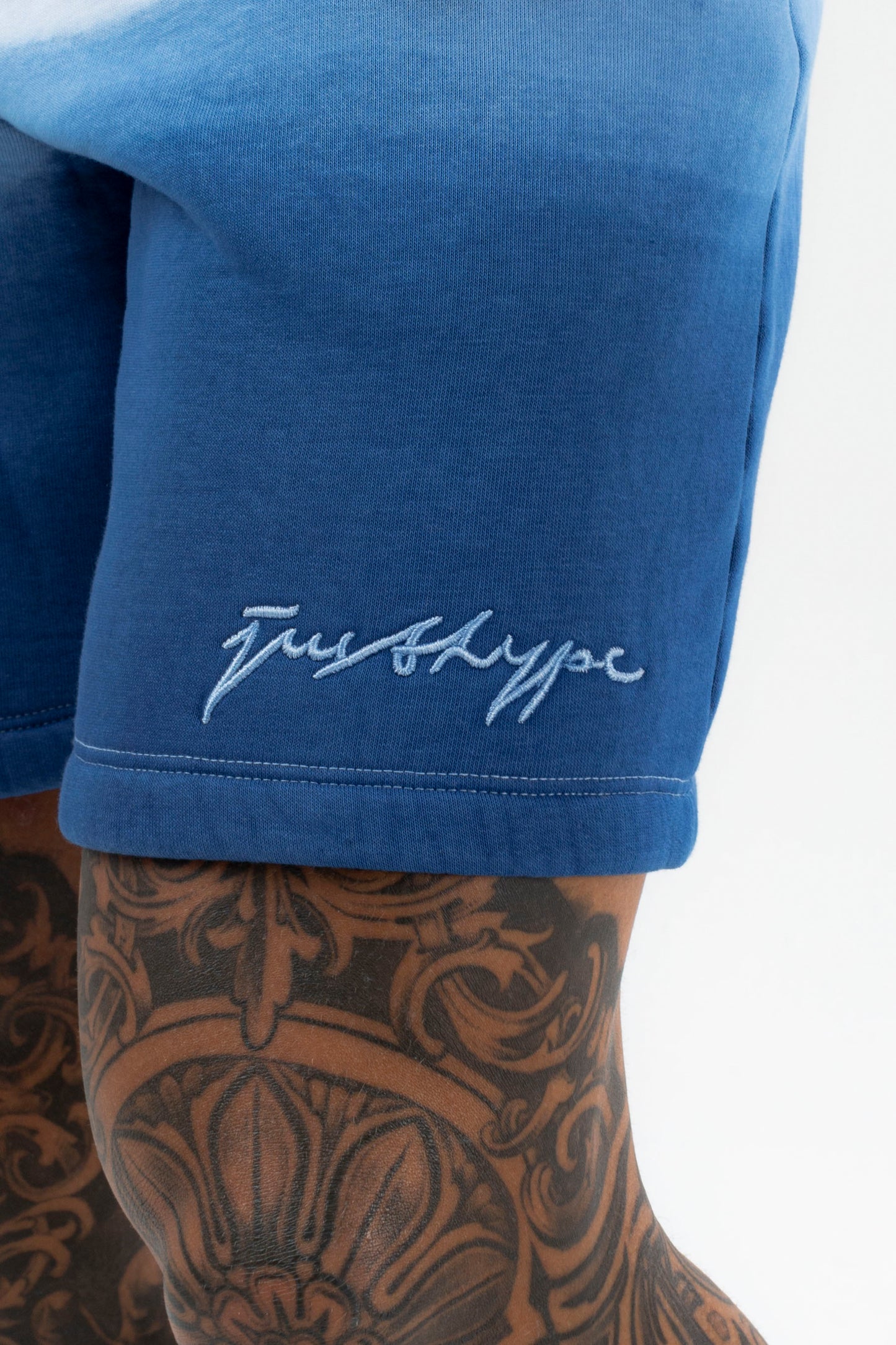 Hype Mens Blue Lake Fade Scribble Shorts