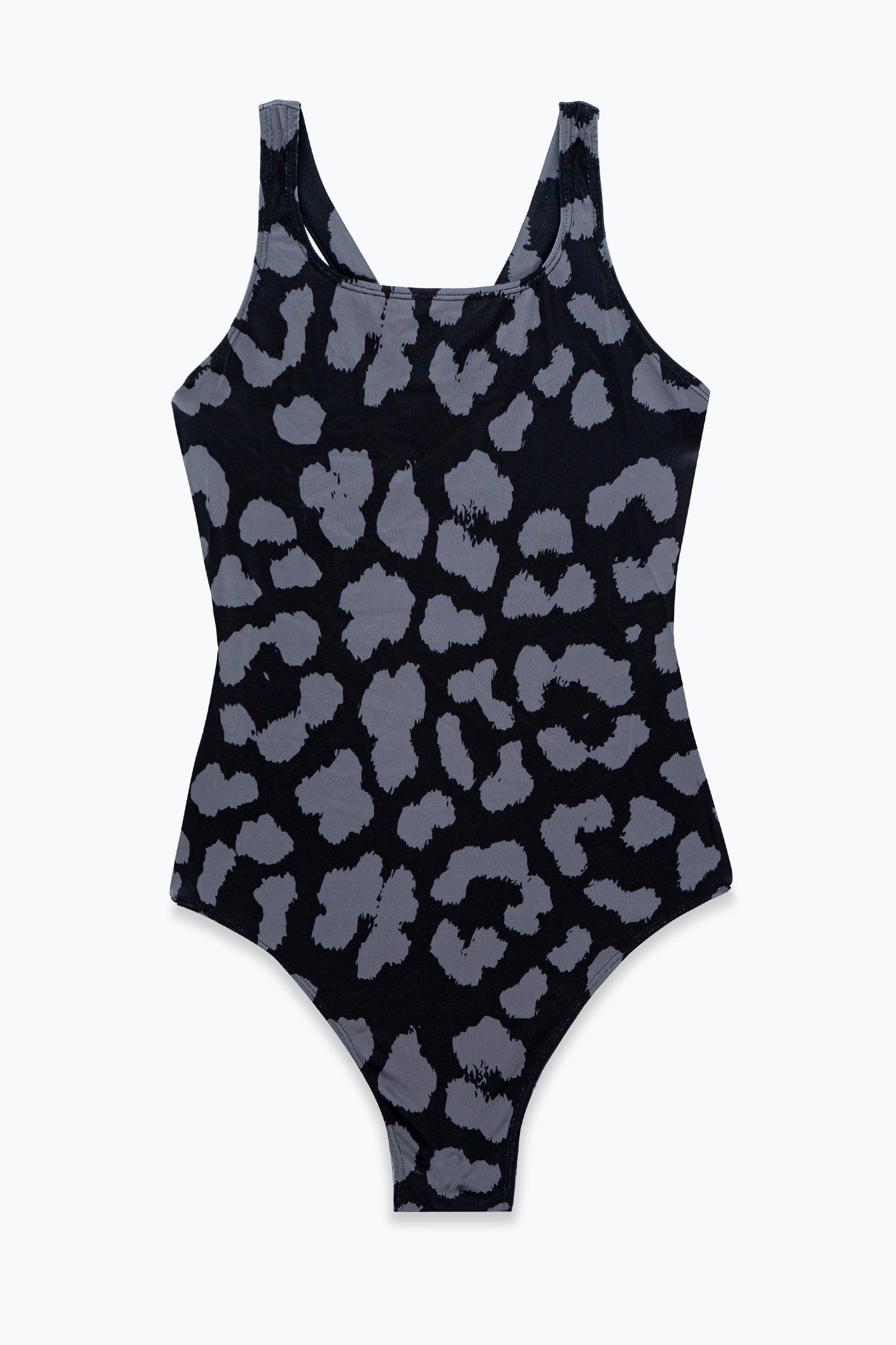 Hype Womens Black Leopard Scribble Swimsuit