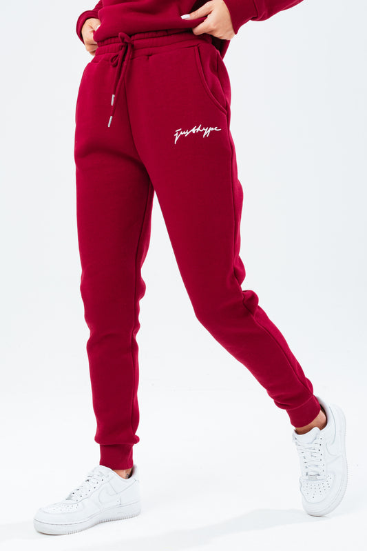 Hype Burgundy Women'S Joggers