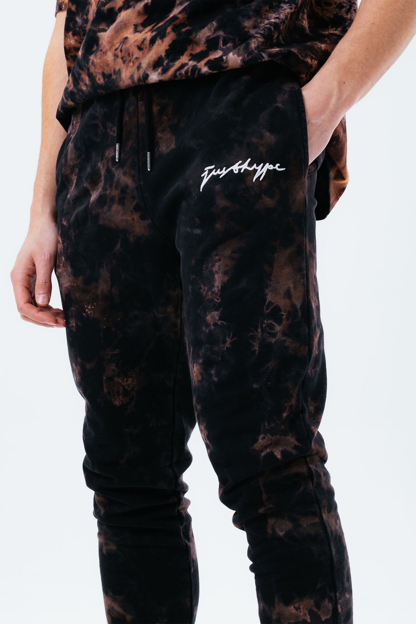 Hype Multi Dark Acid Wash Men'S Joggers