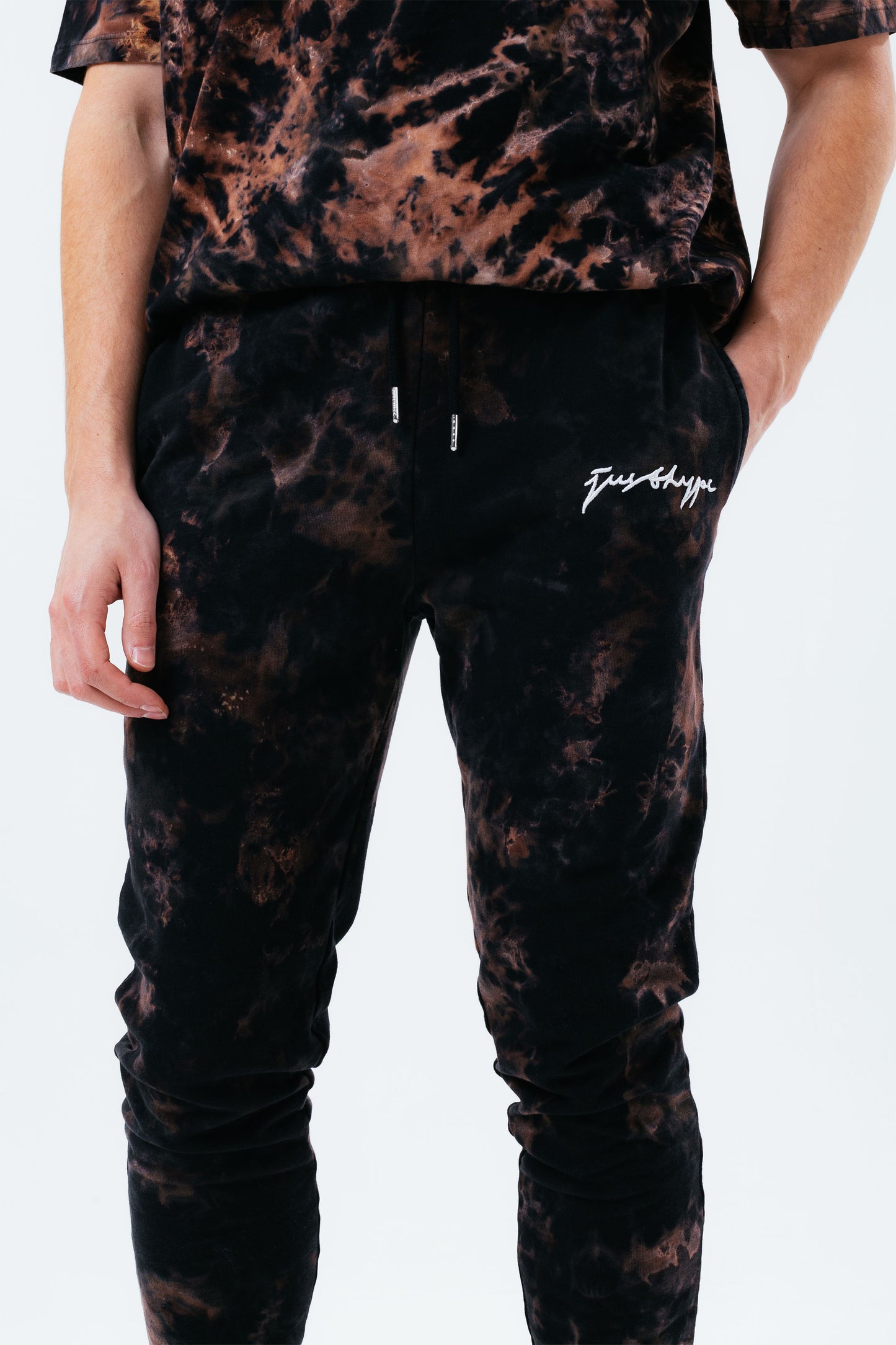 Hype Multi Dark Acid Wash Men'S Joggers